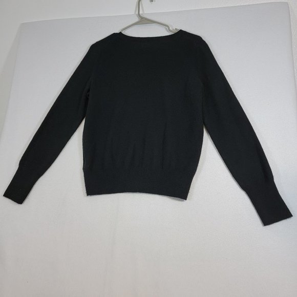 Gap 100% Cashmere Pullover Sweater Round Neck Black Size M - Picture 2 of 9